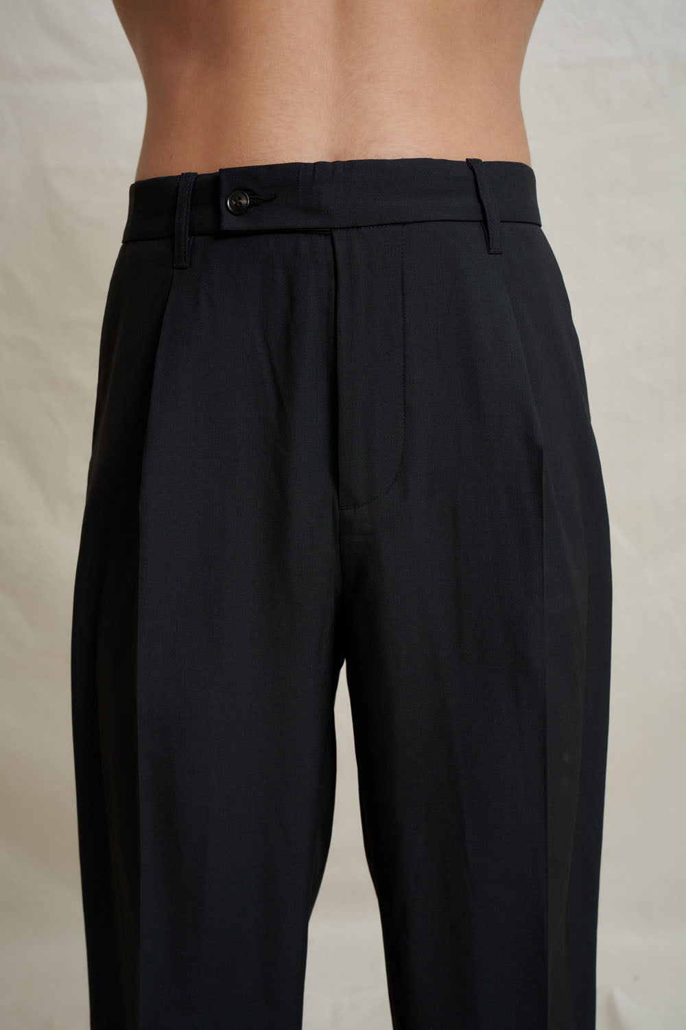 Pleat Front Men's Dress Pant - Black