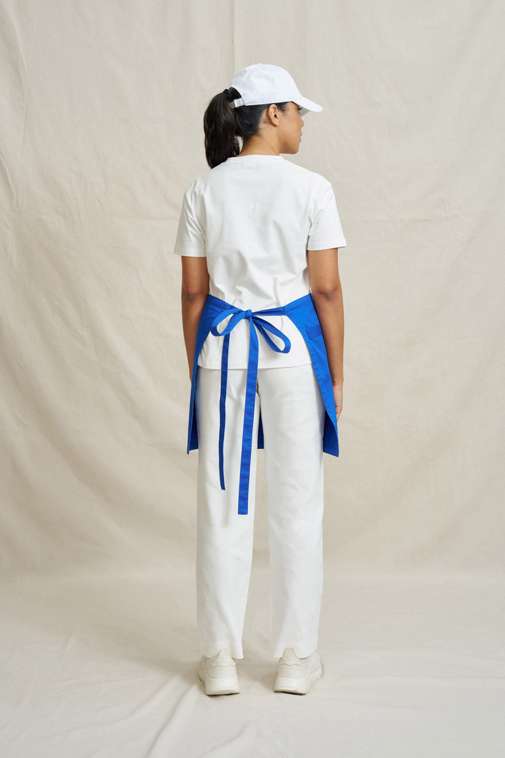 Drill Short Waist Apron - Cobolt