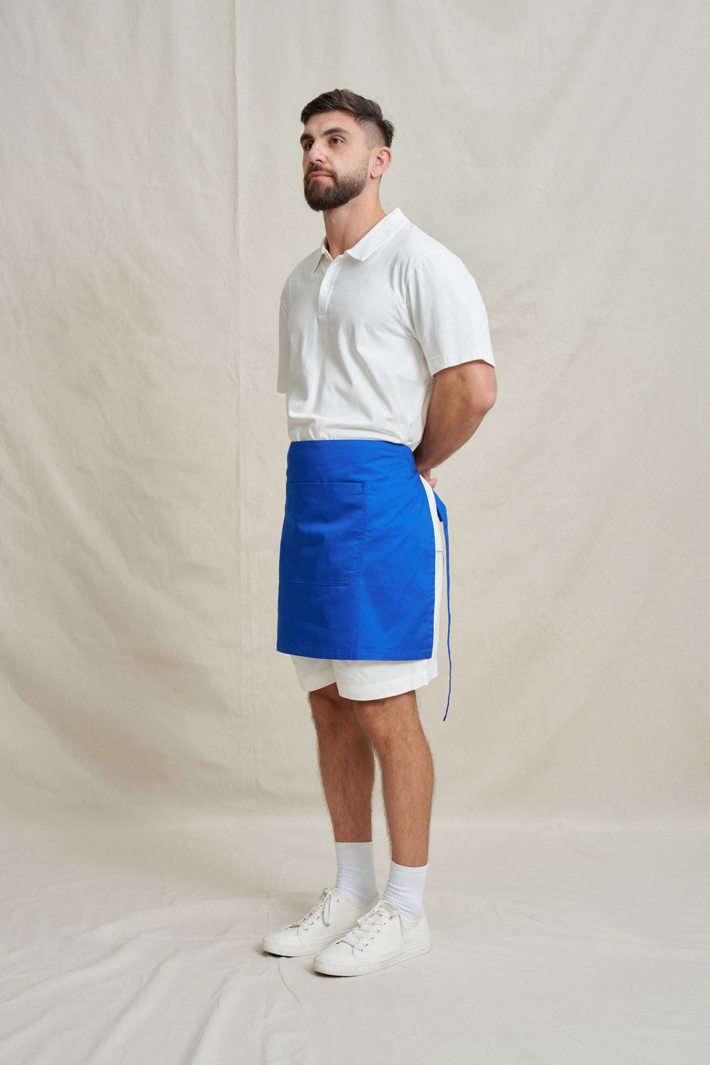 Drill Short Waist Apron - Cobolt