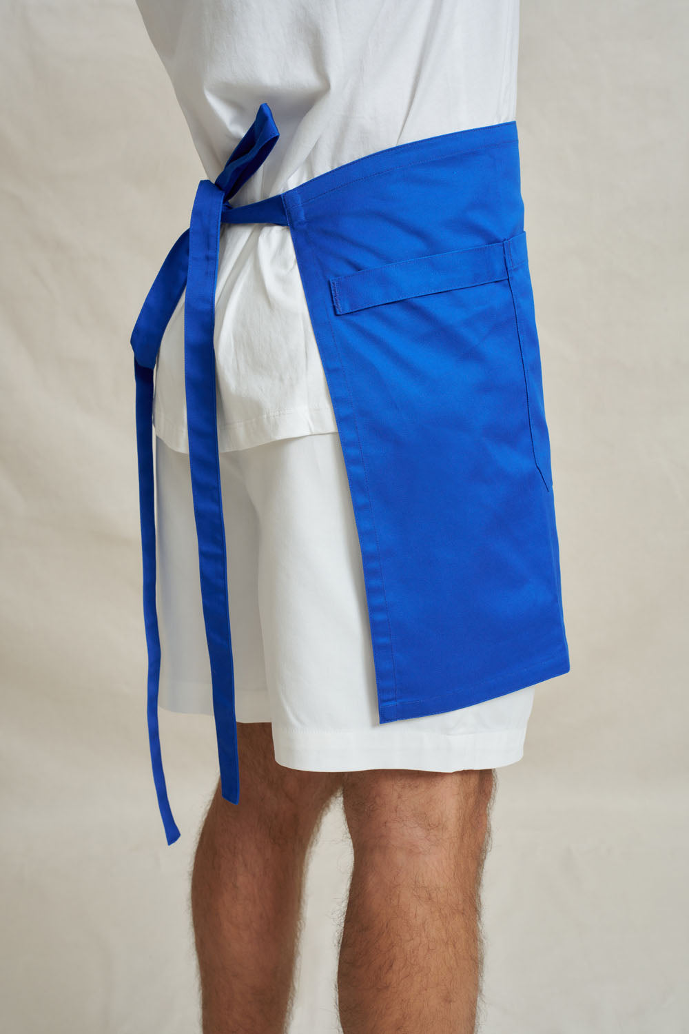 Drill Short Waist Apron - Cobolt