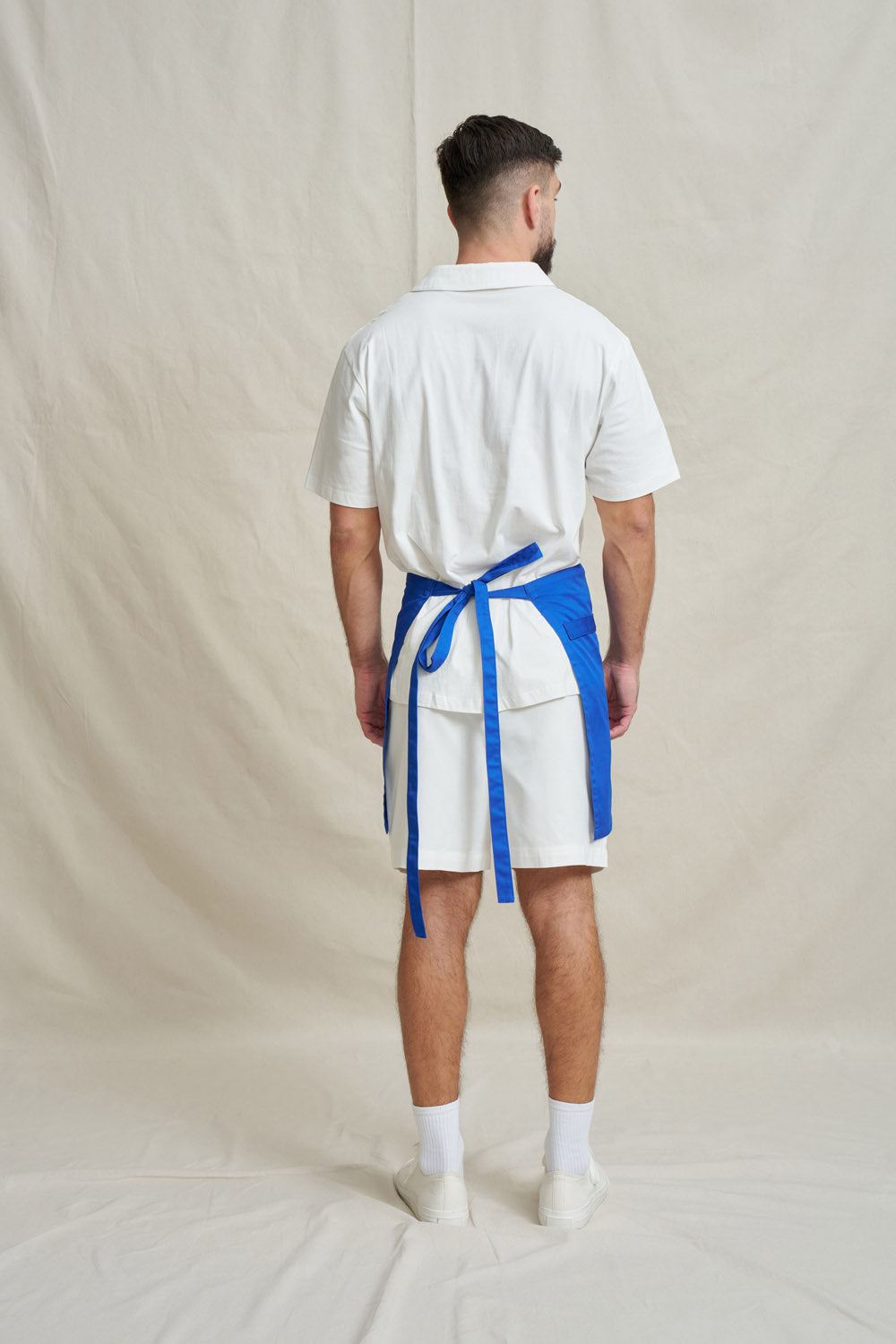Drill Short Waist Apron - Cobolt