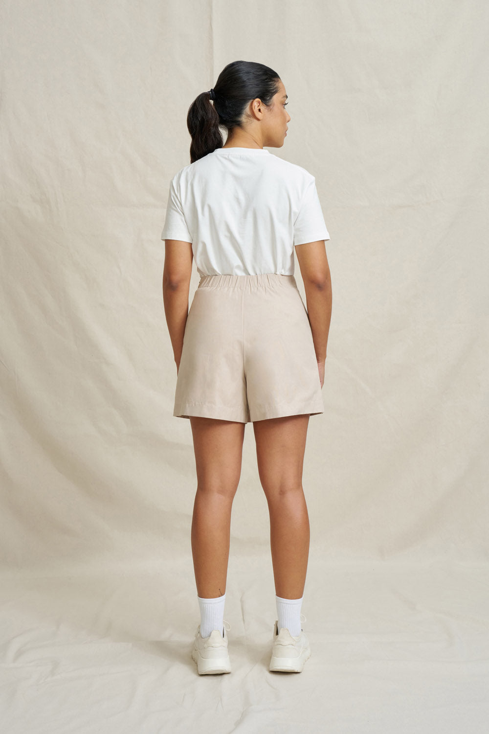 Elastic Back Skort - Bone