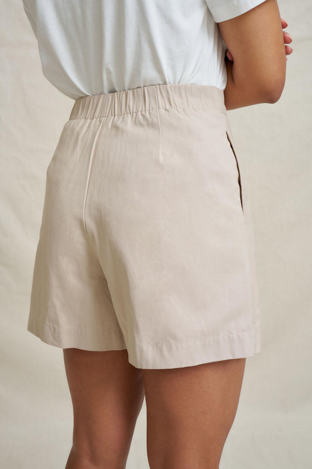 Elastic Back Skort - Bone