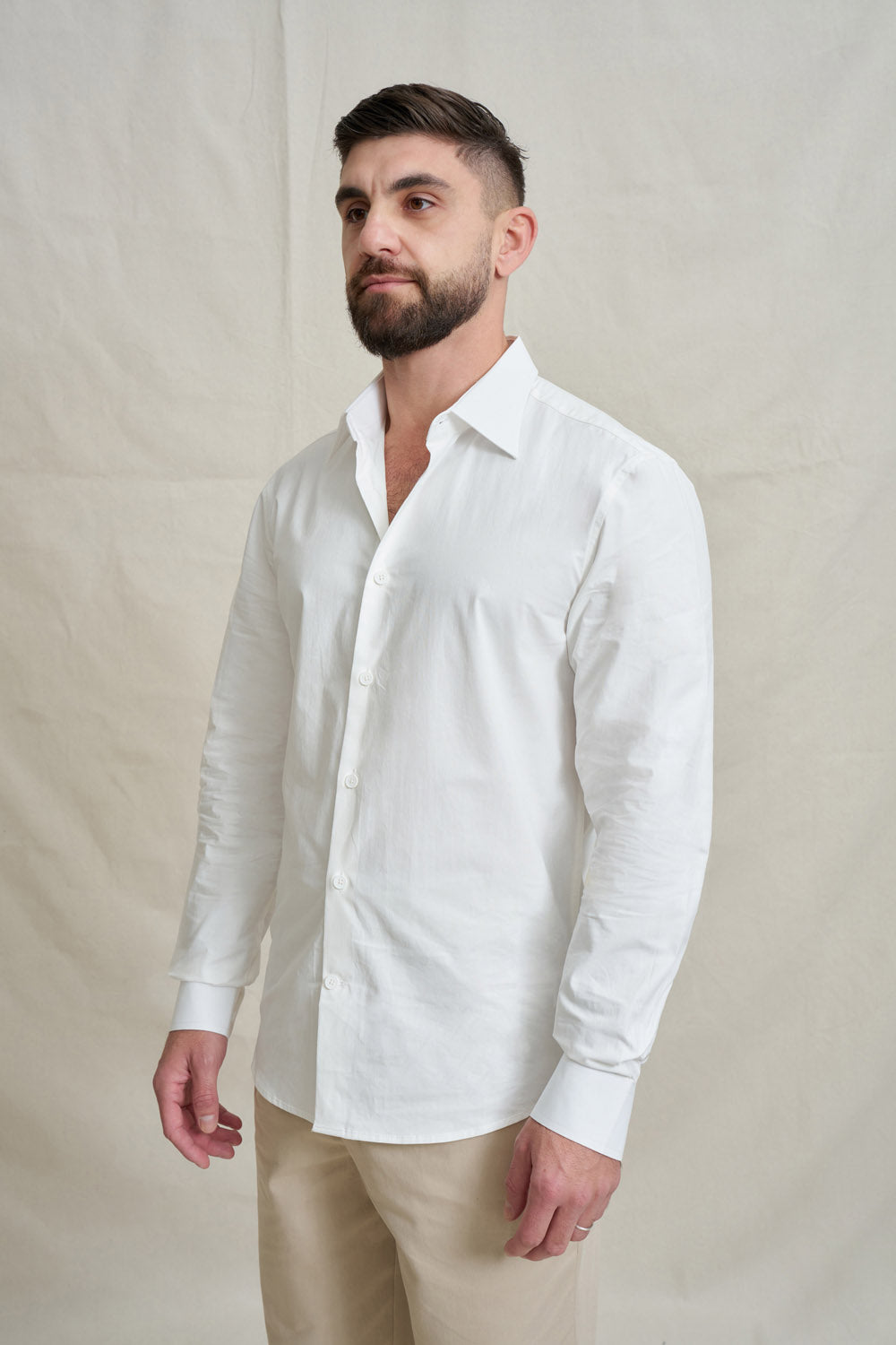 Premium Men's Dress Shirt - Ivory