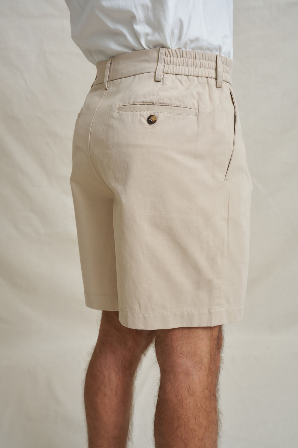 Pleat Tailored Short - Stone