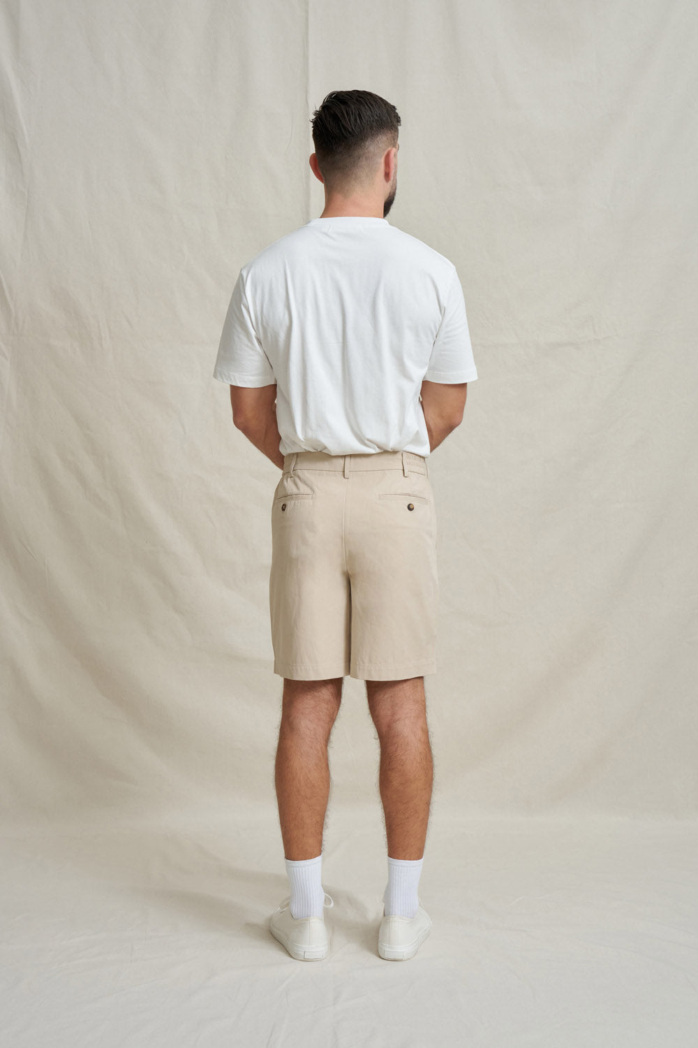 Pleat Tailored Short - Stone