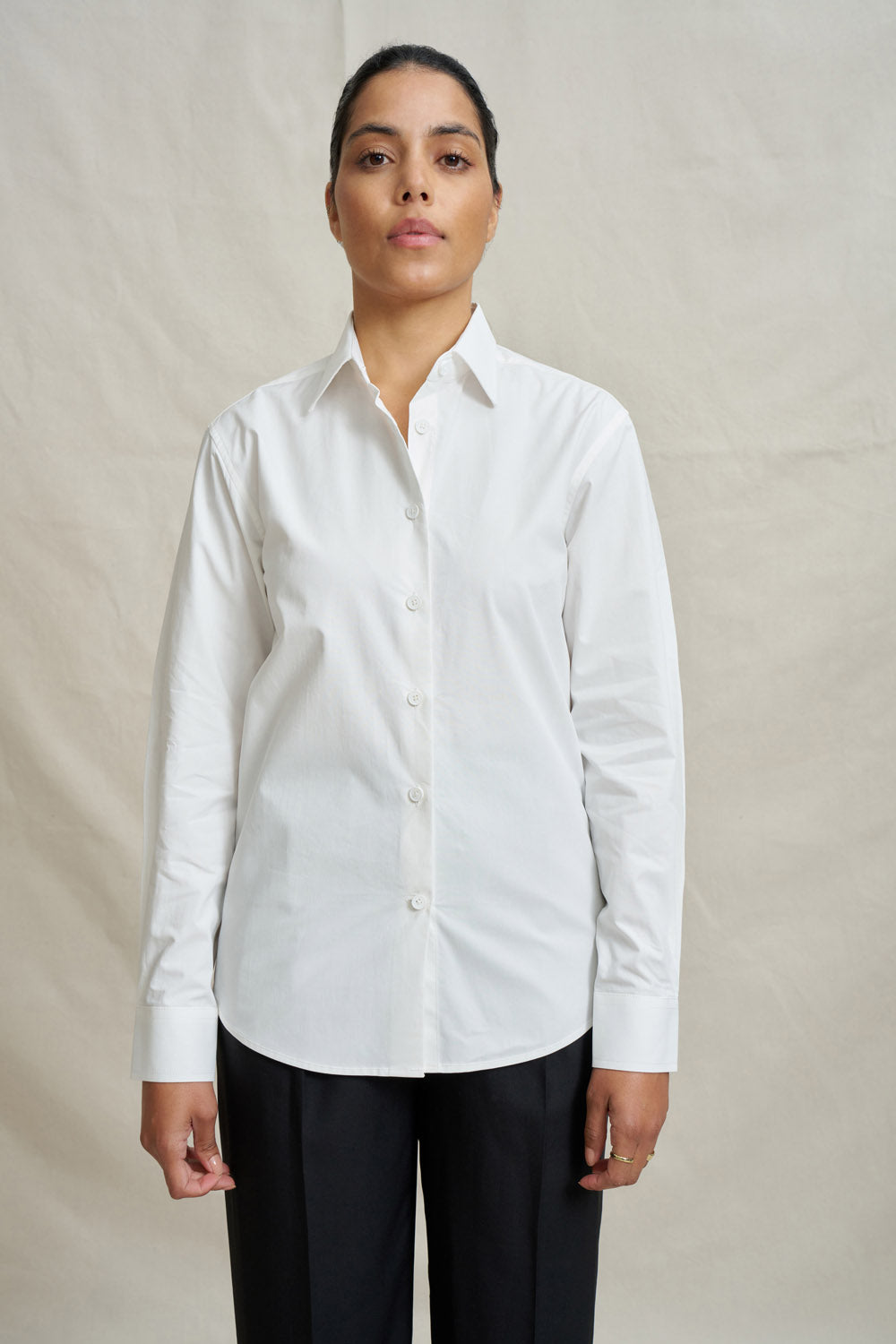 Premium Women's Dress Shirt - Ivory