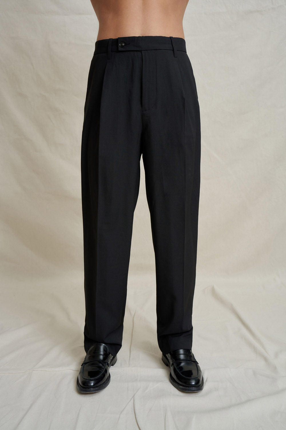 Pleat Front Men's Dress Pant - Black