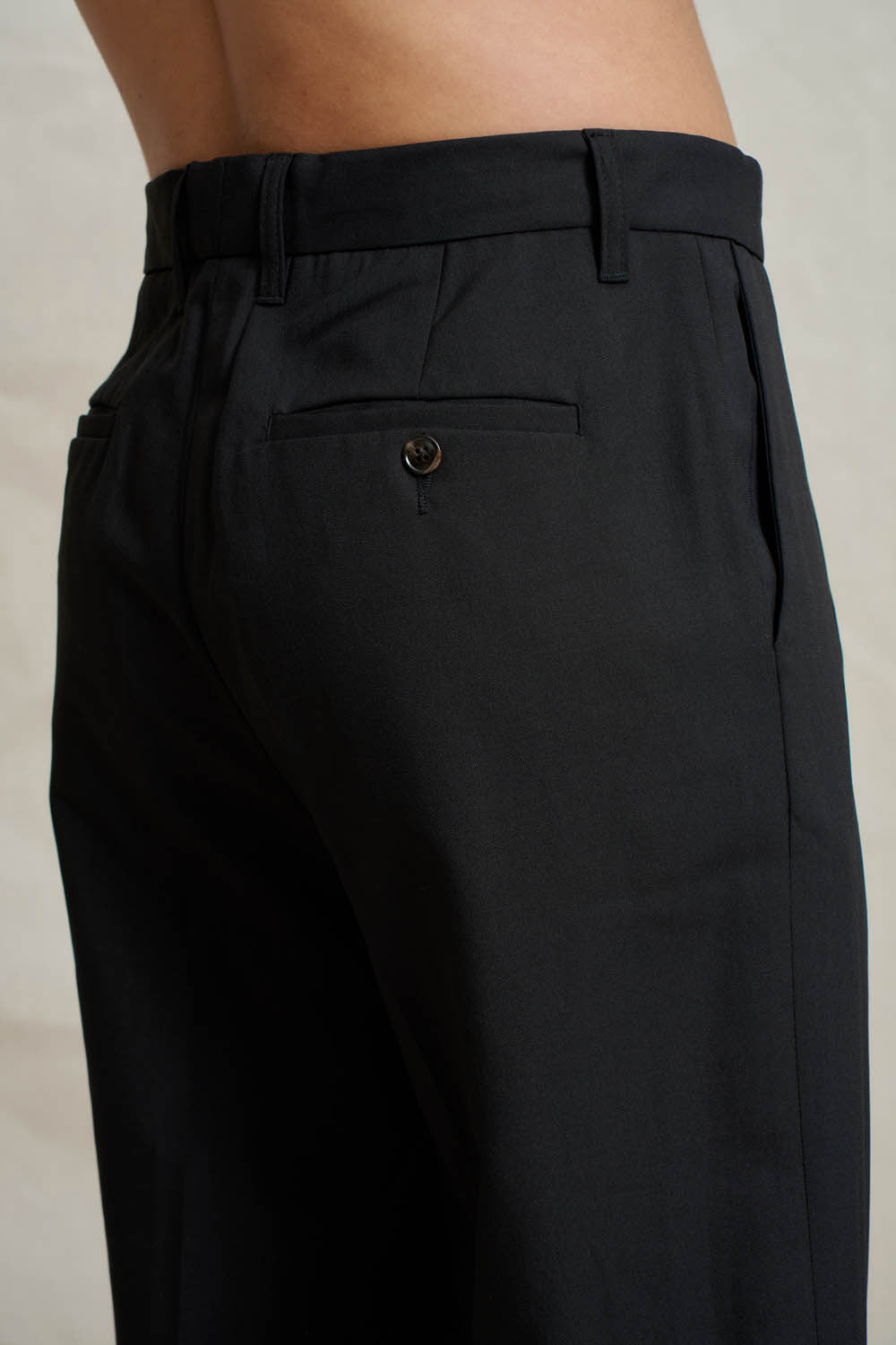 Pleat Front Men's Dress Pant - Black
