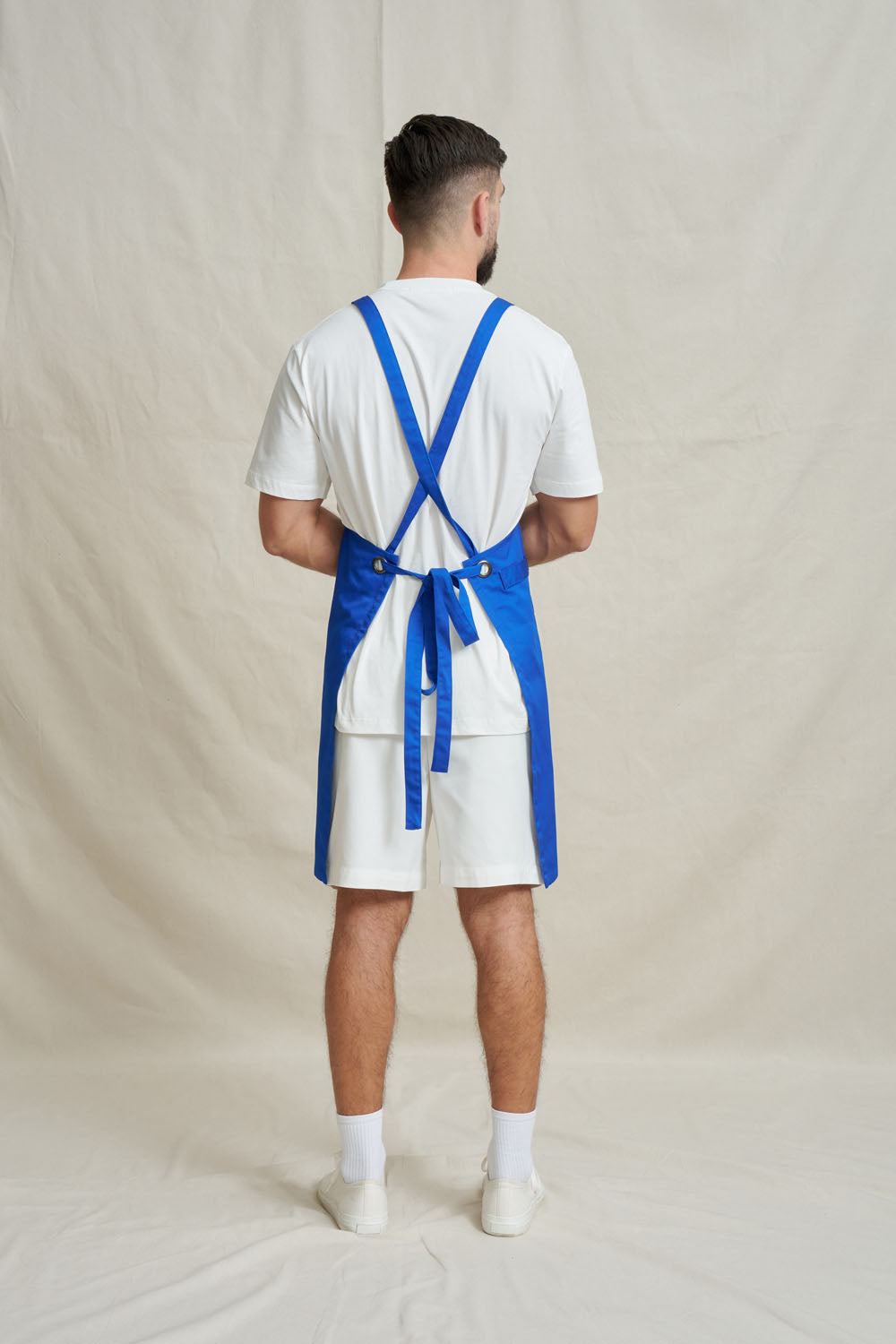 Drill Cross Back Bib Apron - Cobolt