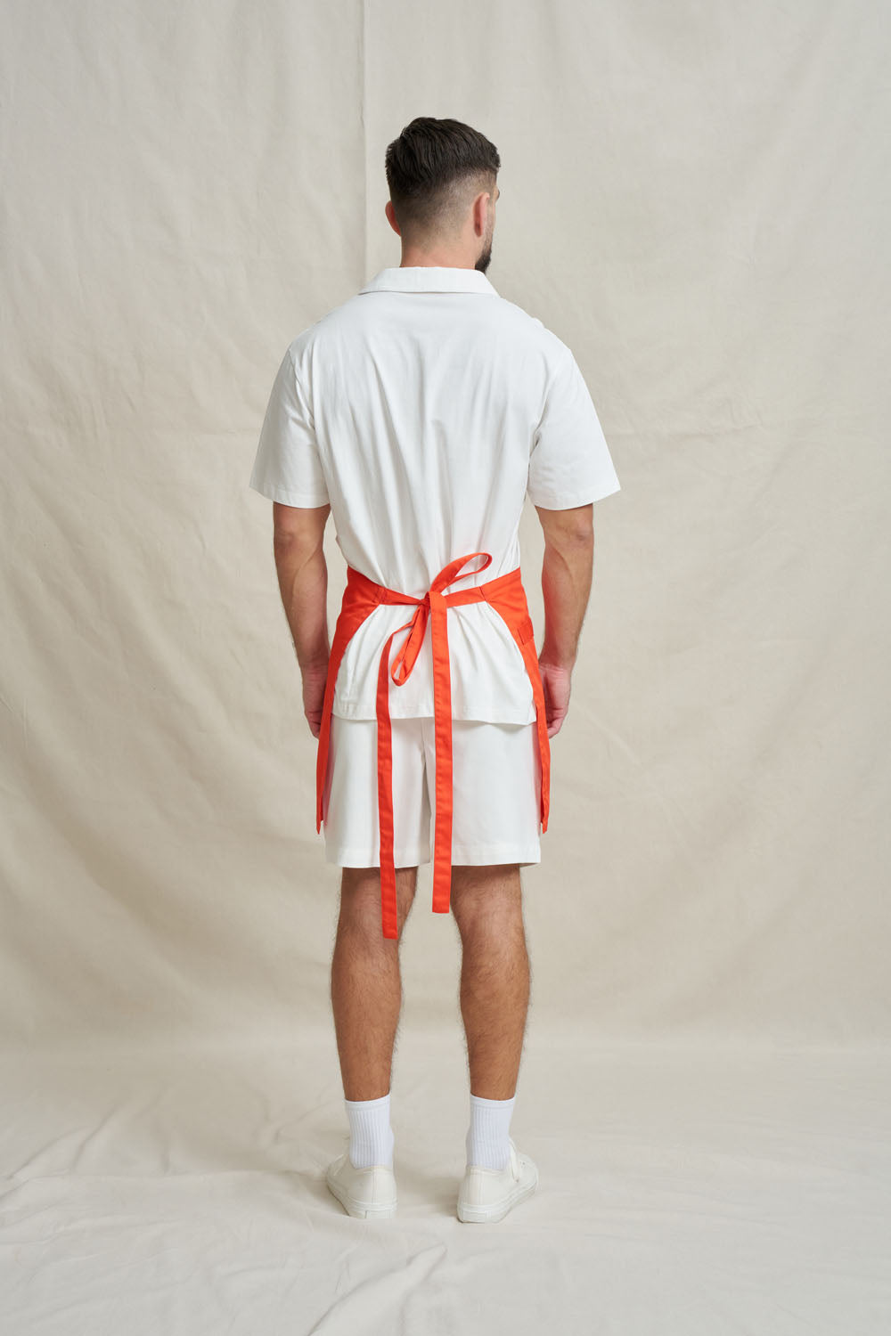 Drill Short Waist Apron - Red
