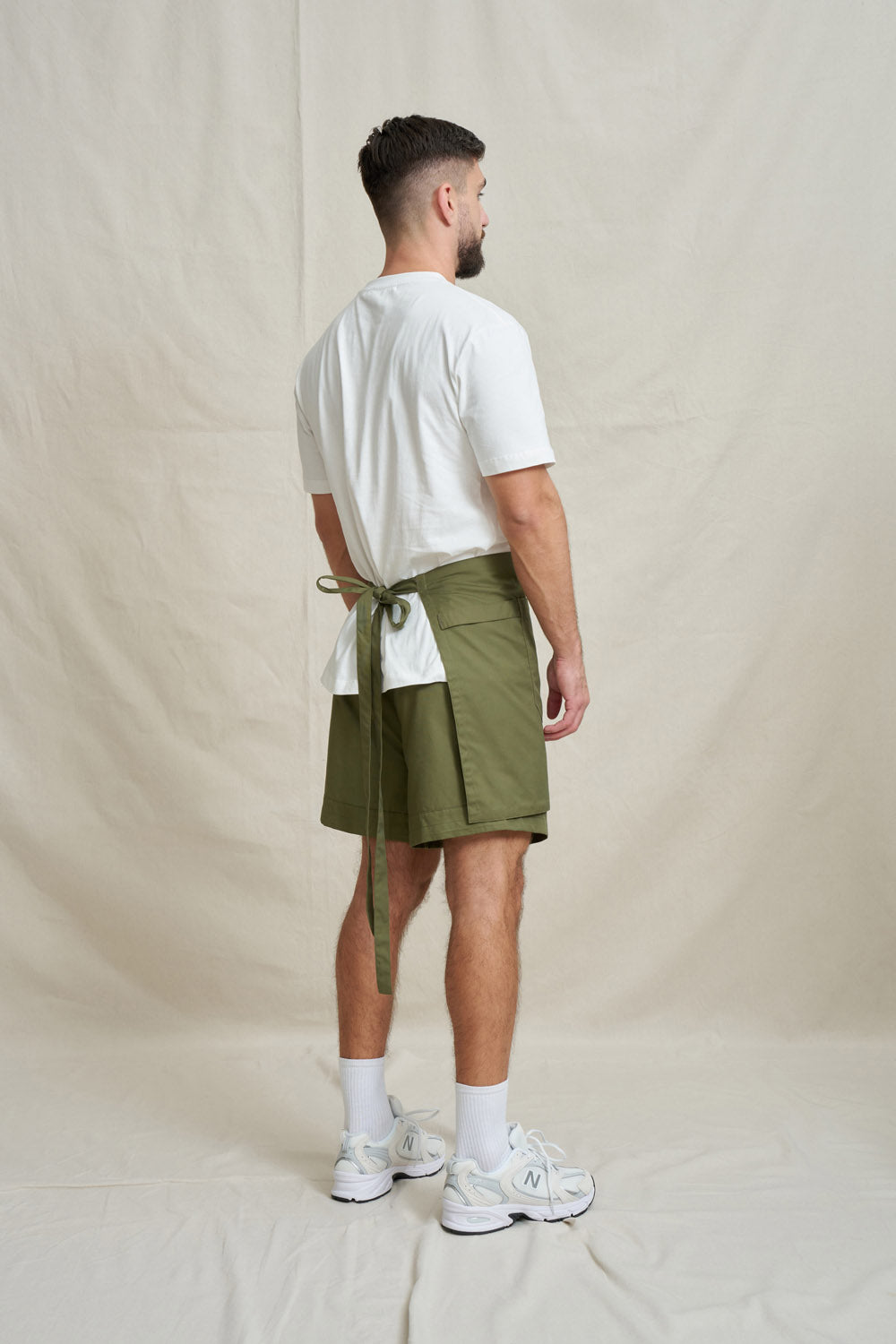 Light Short Waist Apron - Army Green