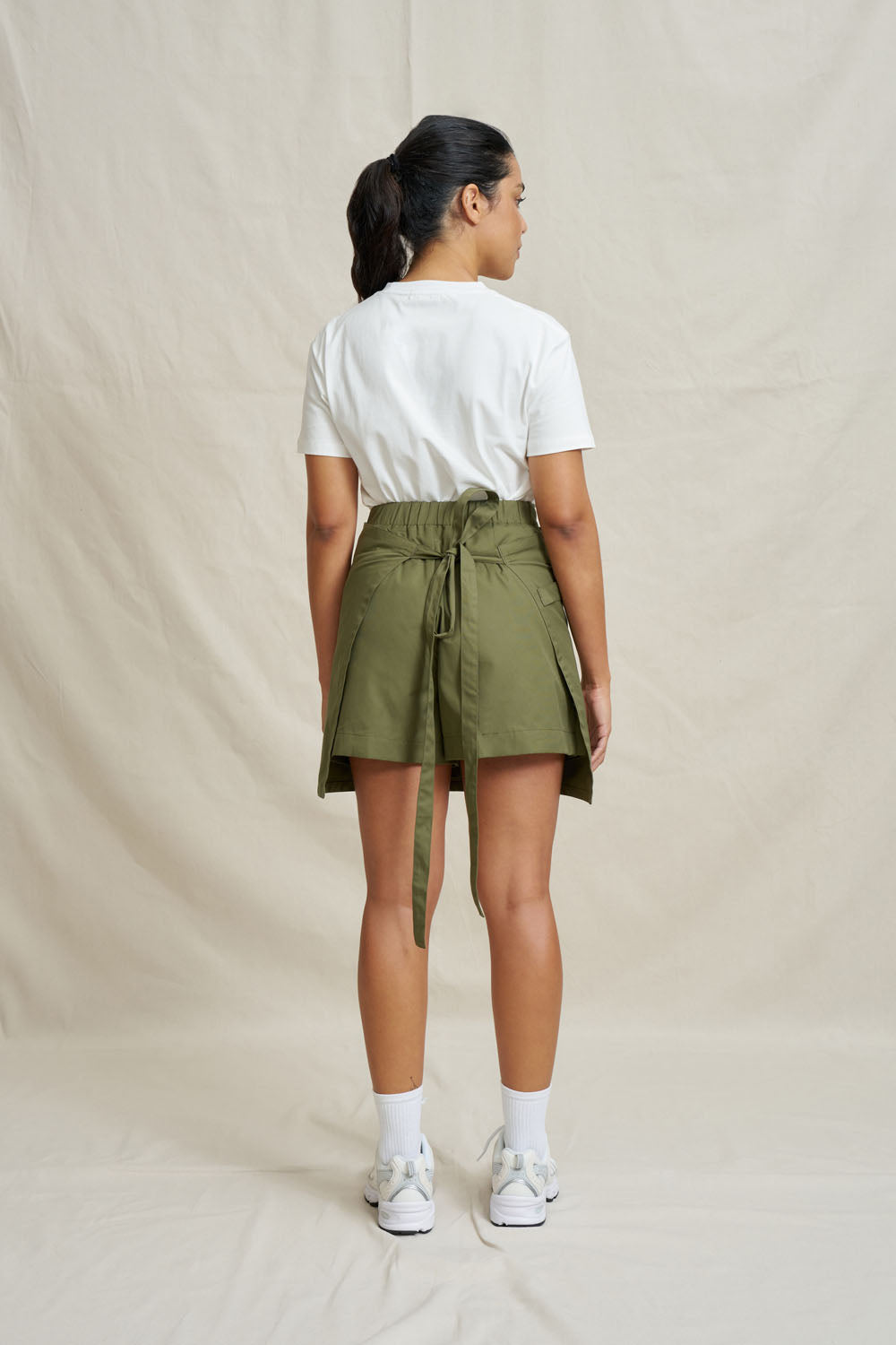 Elastic Back Skort - Army Green