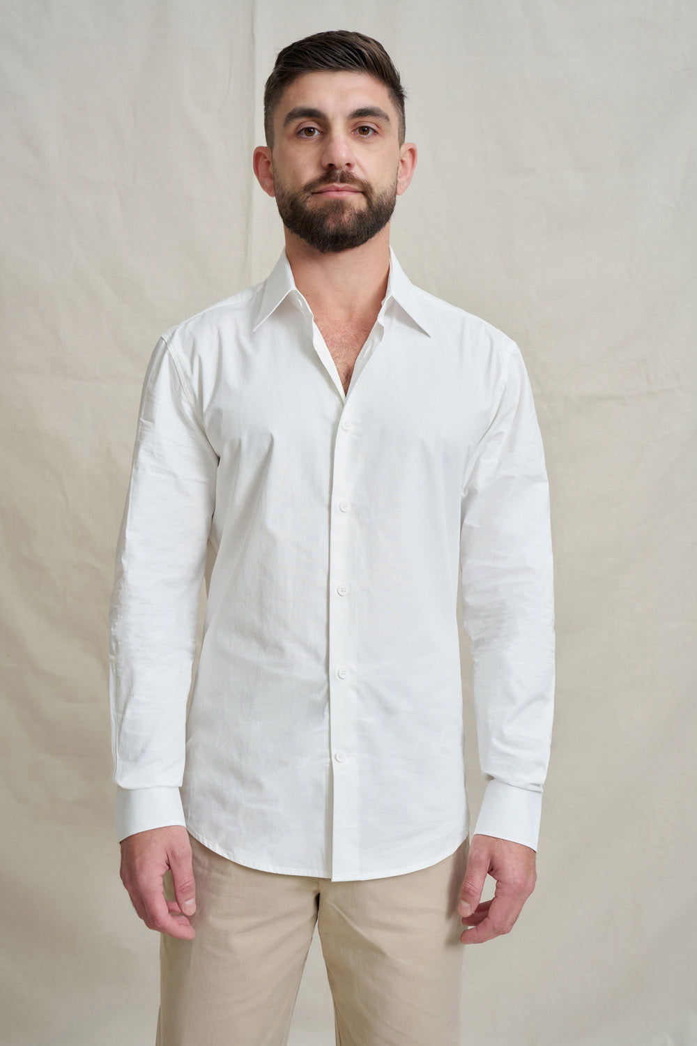 Premium Men's Dress Shirt - Ivory