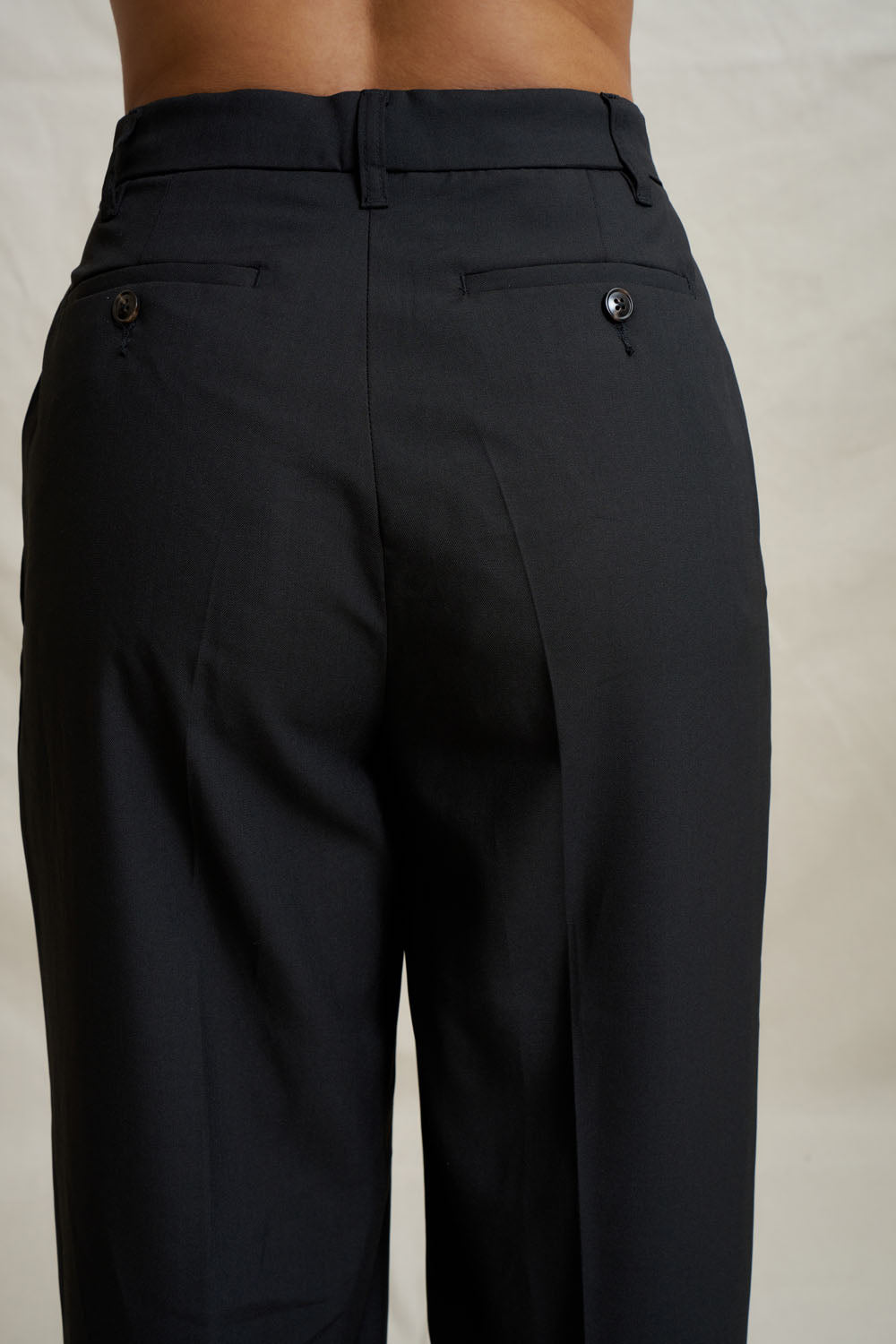 Pleat Front Women's Dress Pant - Black