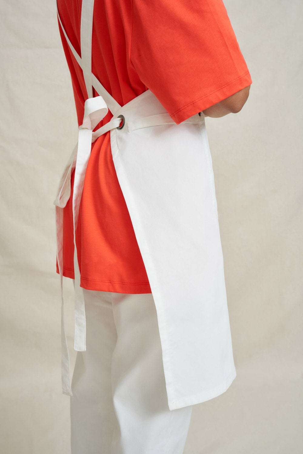 Premium Cross Back Bib Apron - Ivory