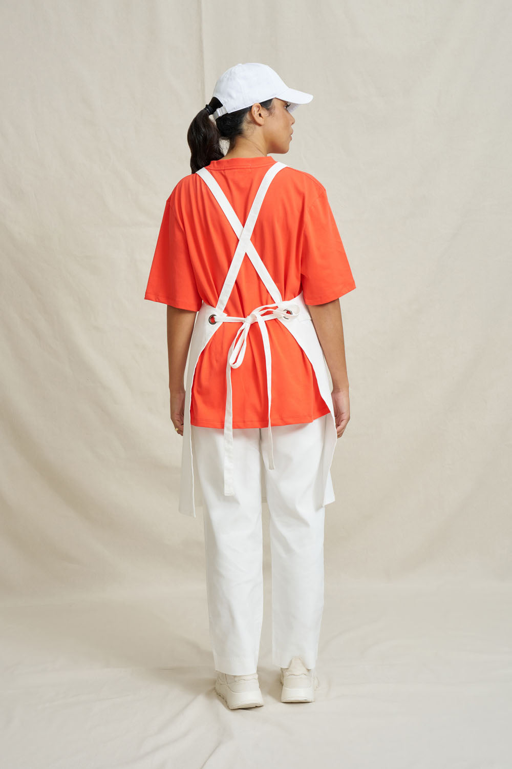 Premium Cross Back Bib Apron - Ivory