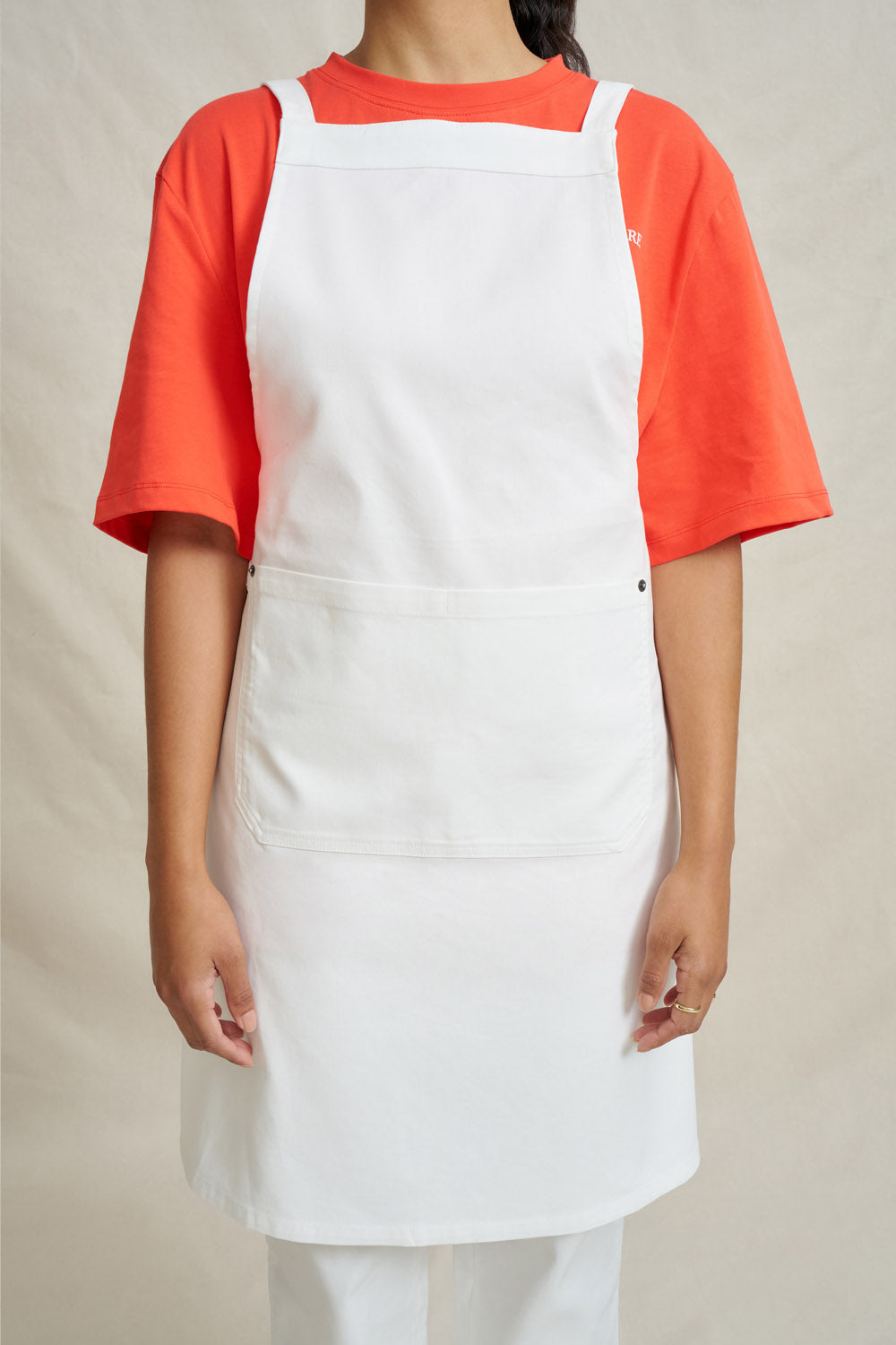 Premium Cross Back Bib Apron - Ivory