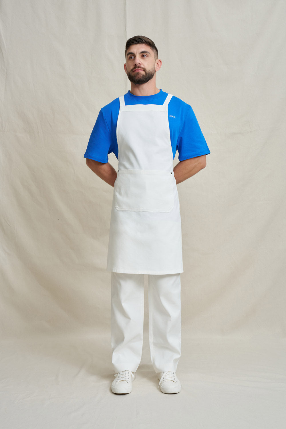 Premium Cross Back Bib Apron - Ivory