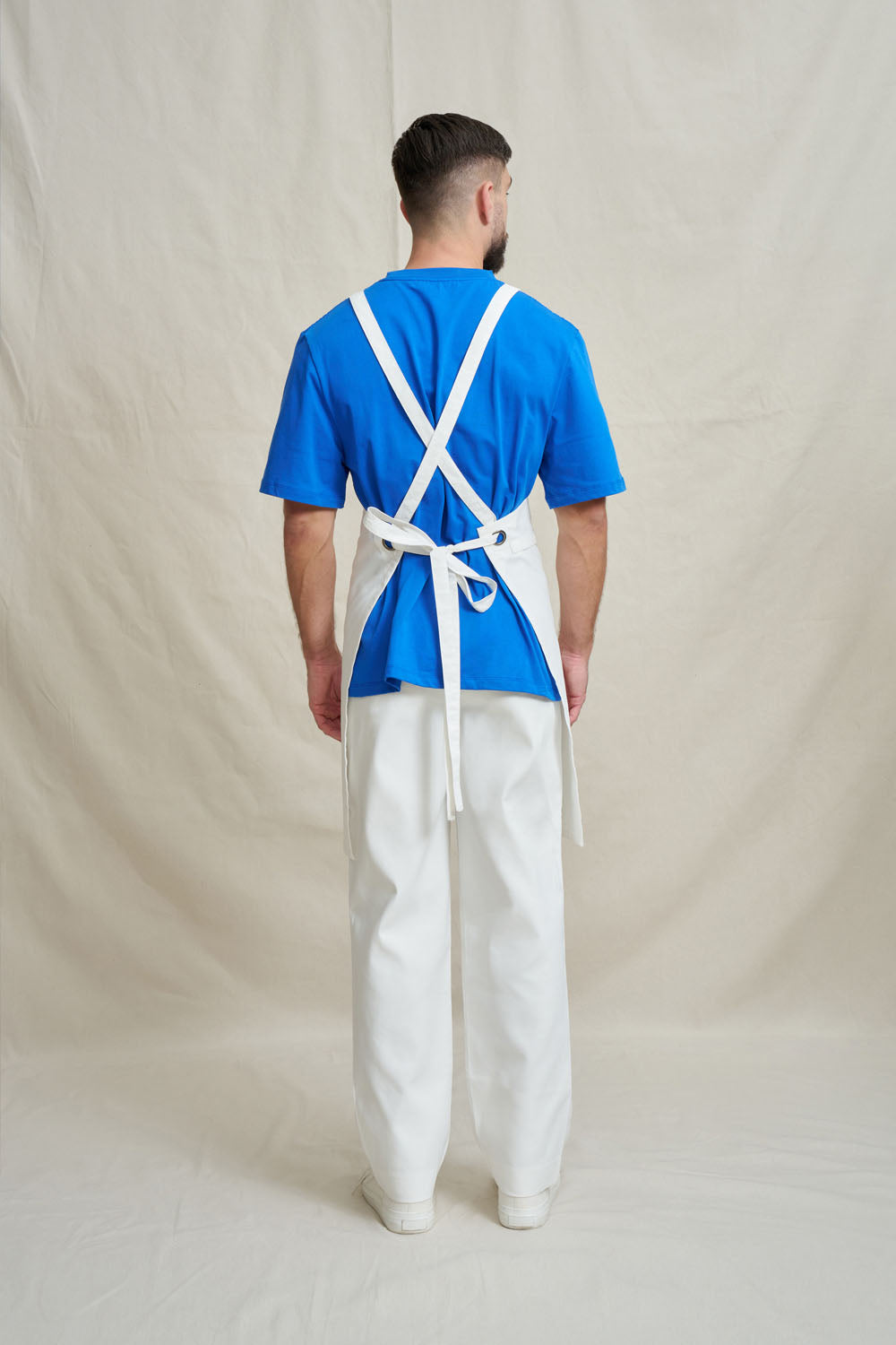 Premium Cross Back Bib Apron - Ivory