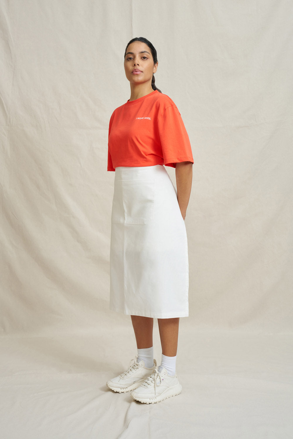 Premium Long Waist Apron - Ivory