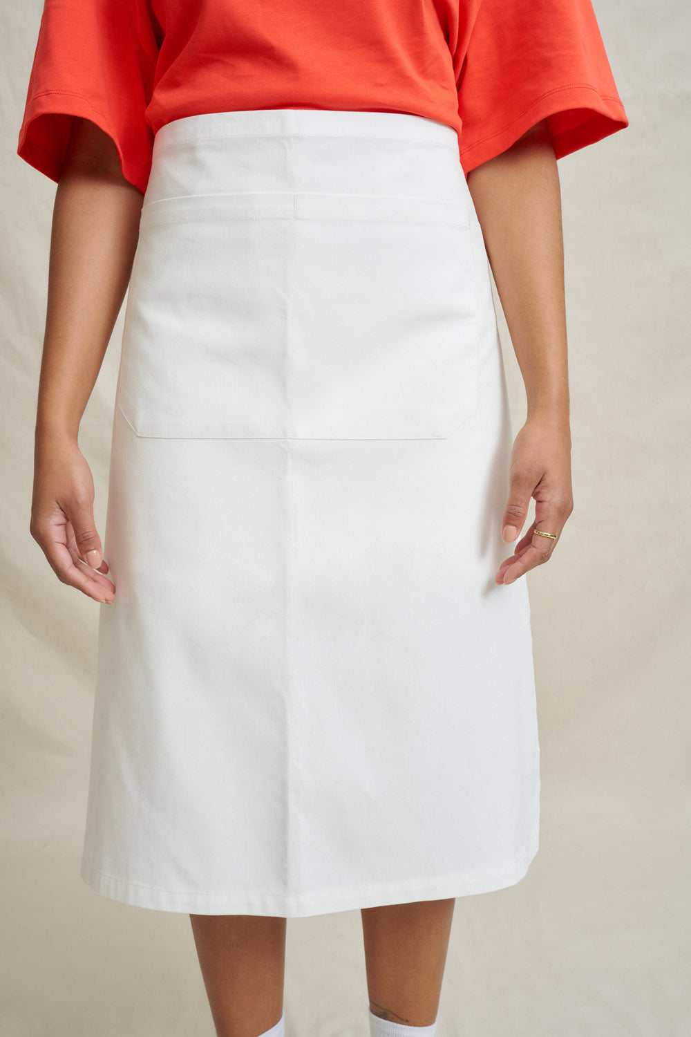 Premium Long Waist Apron - Ivory