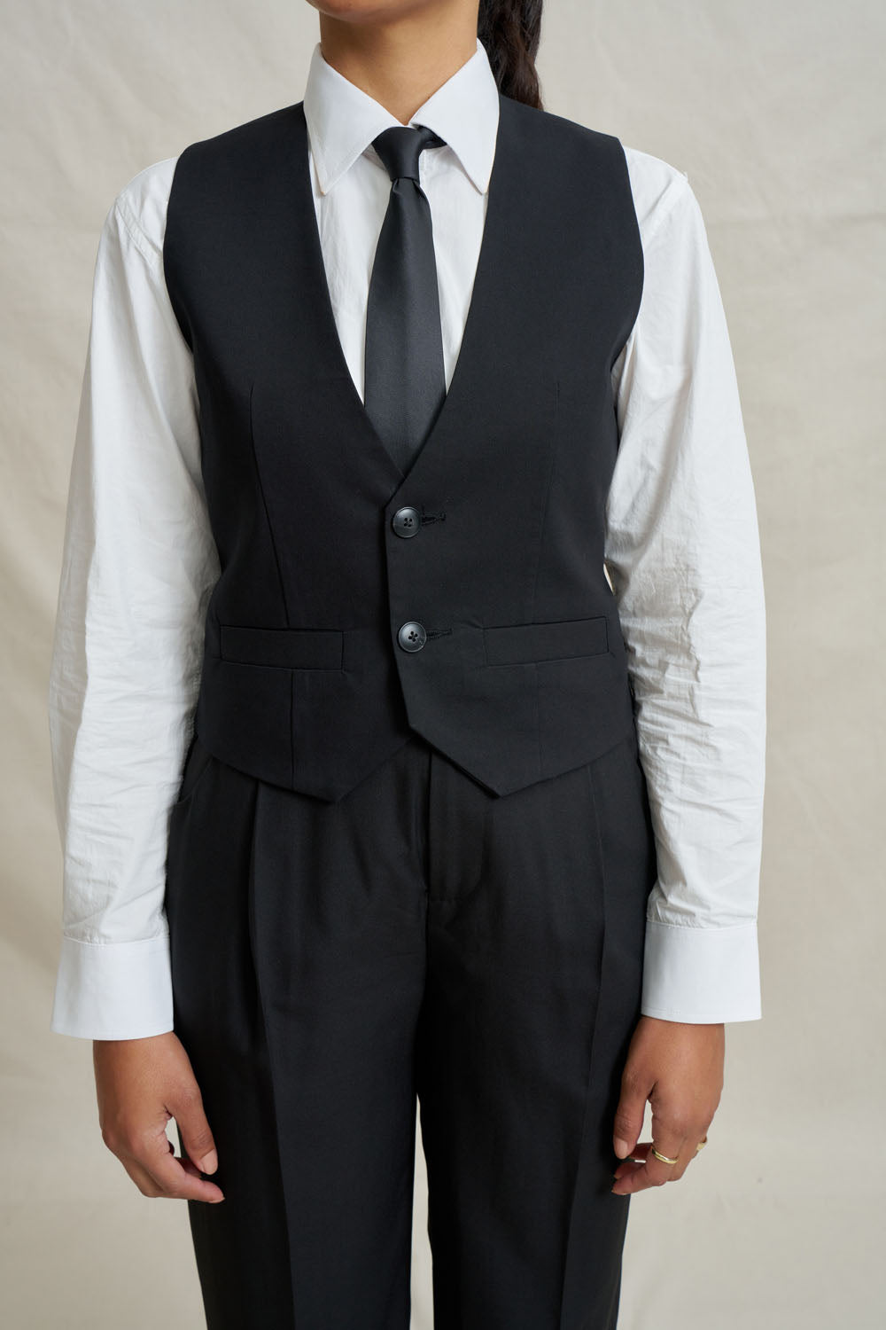 Classic Long Neck Tie - Black
