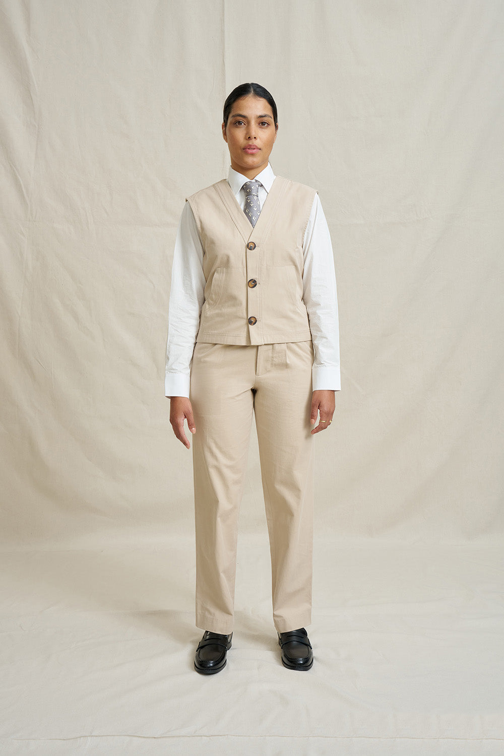 Unisex Natural Vest - Stone