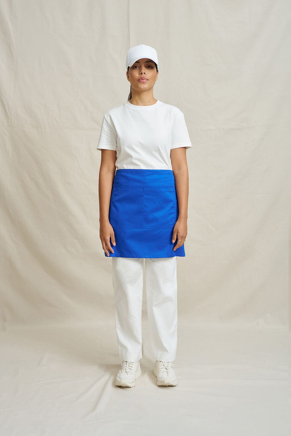 Drill Short Waist Apron - Cobolt