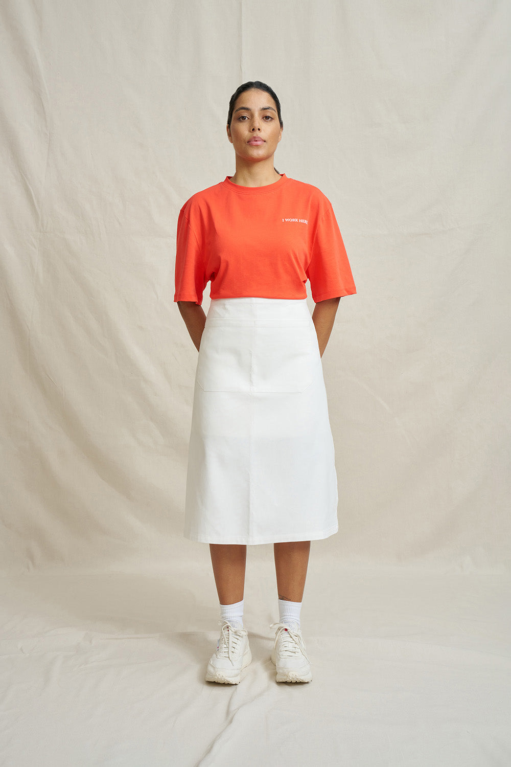 Premium Long Waist Apron - Ivory