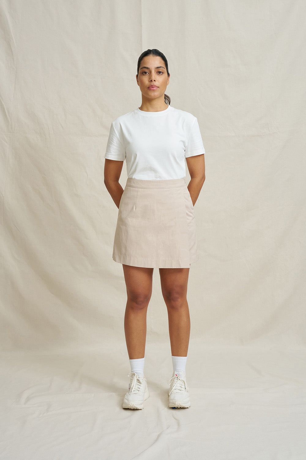 Elastic Back Skort - Army Green