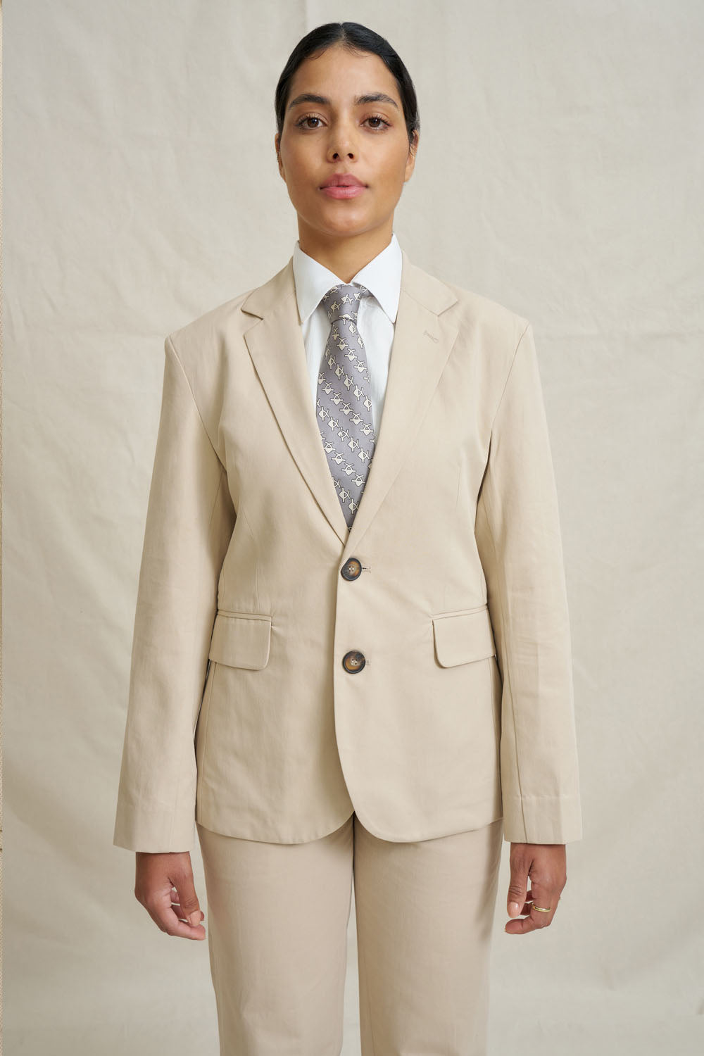 Unisex Natural Blazer - Stone